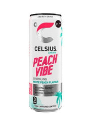 Celsius Peach Vibe Sparkling White Peach Energy Drink