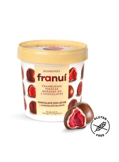 Franui Fresh Frozen Raspberries with Milk Chocolate