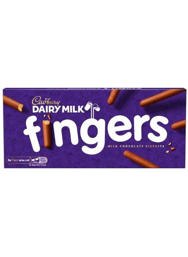 CADBURY FINGERS MILK CHOCOLATE BISCUITS 114G