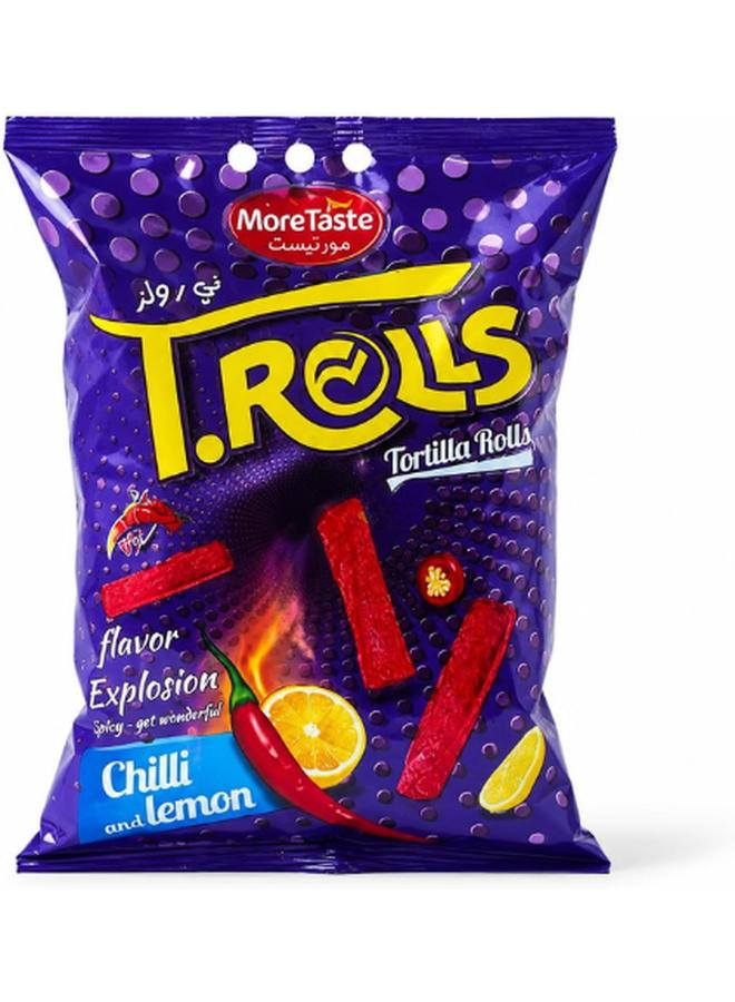 T. Rolls Tortilla Rolls Chili & Lemon Flavor corn Snacks 56.7g
