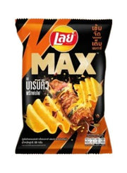 Lay's Max Ridged Potato Chips Bbq Prik Zab Zeed Flavor 69Gr