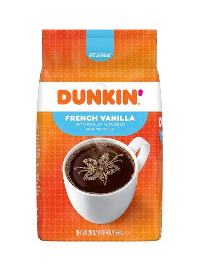 Dunkin' French Vanilla Roast And Ground Coffee Bag, 18 Ounce,