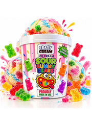 Crazy Cream Sour Gummy Bears Icecream 135g (1x8)
