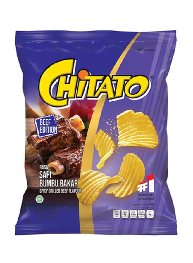 Chitato Potato Chips 65g Spicy Grilled Beef