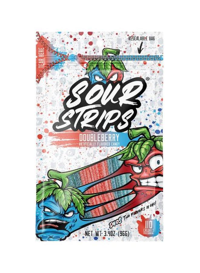 Sour Strips Green Berry 96g