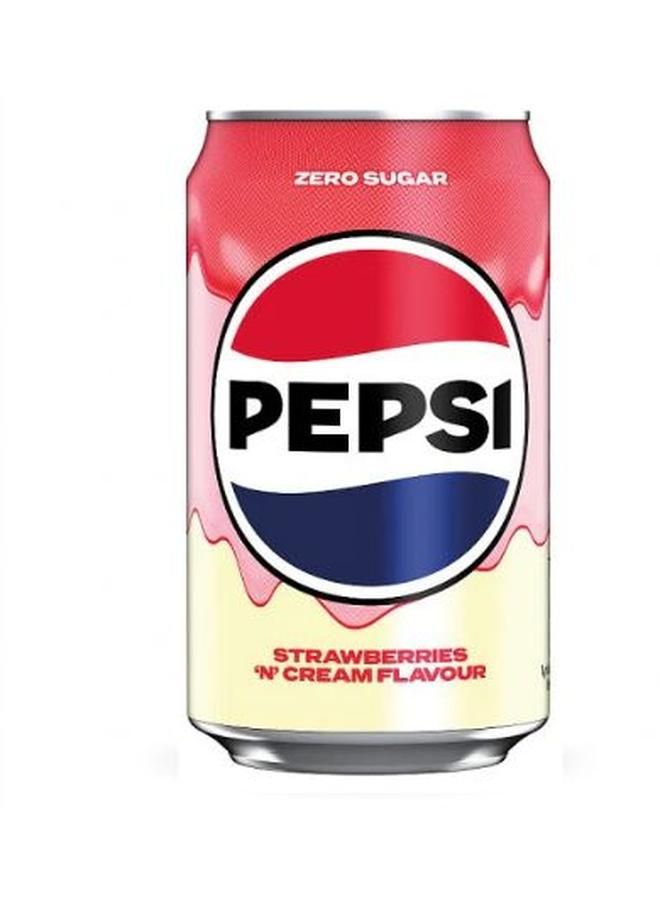 Pepsi Zero Strawberries N Cream Cans 330Ml