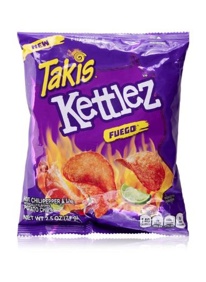 New Takis Kettlez Hot Chili Pepper & Lime Potato Chips 71G