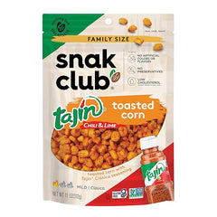 Snak Club Tajin Toasted Corn, Roasted Corn Nuggets with Chili and Lime Seasoning