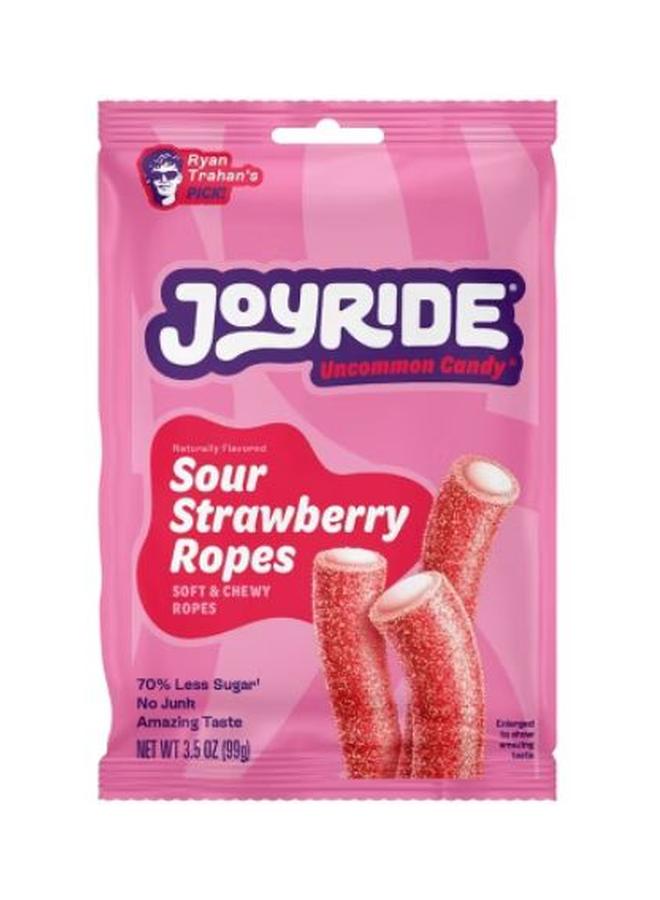 Joyride Sour Strawberry Ropes Strips Low 3.5 Ounce