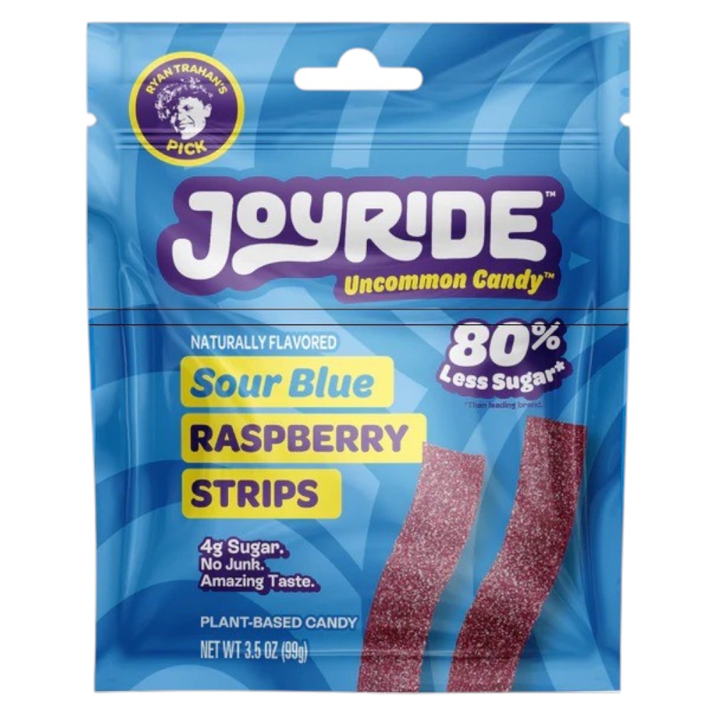 Joyride Sour Blue Raspberry Strips, 3.5 oz