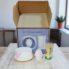 Matcha Set of 4pcs Floral White