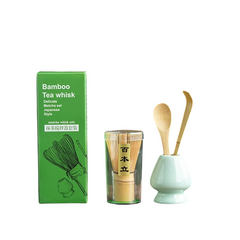 Matcha Green Tea Powder Bamboo Whisk