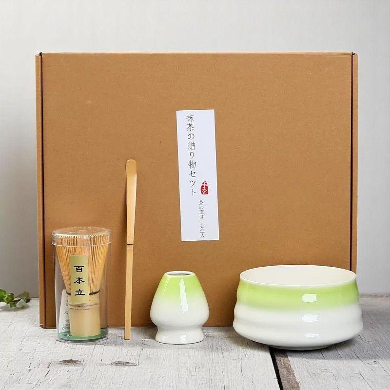 Matcha Set of 4 pcs Mix of White & Green Color