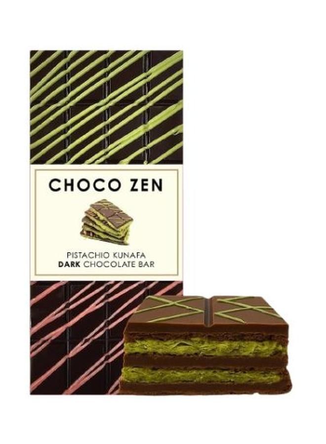 CHOCO ZEN PISTACHIO KUNAFA DARK CHOCOLATE BAR 100G