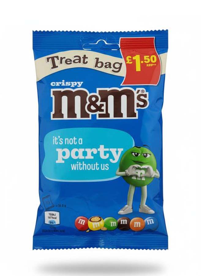M&M's Crispy Treat Bag Pmp 77G