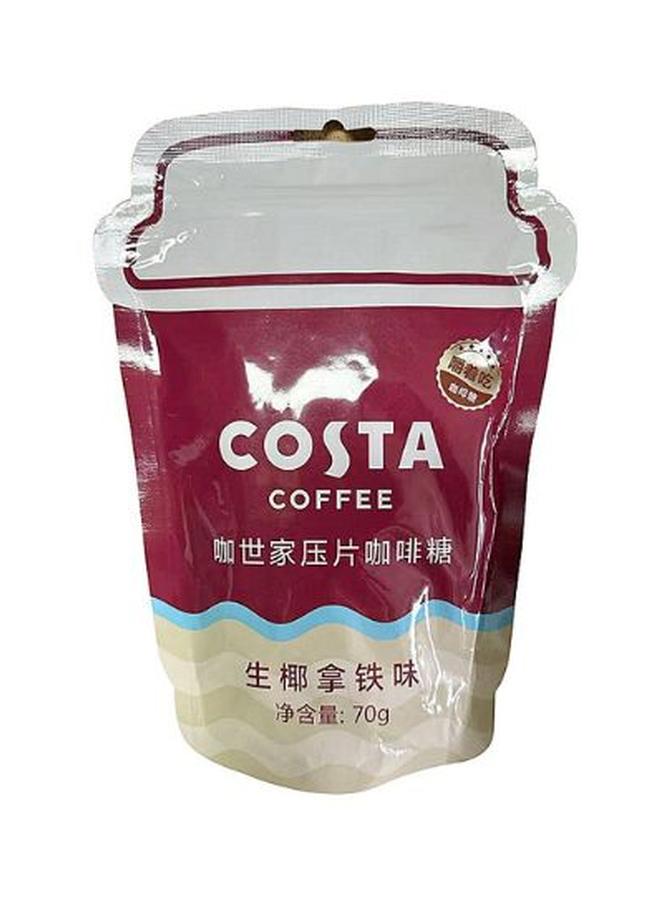 Costa-Costa Pressed Coffee Candy Raw Coconut Latte Flavor 70G