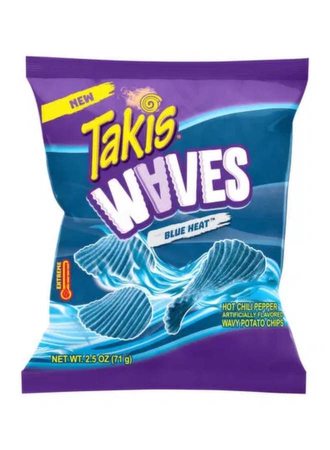 Takis Waves Blue Heat Chilli flavor chips 71g