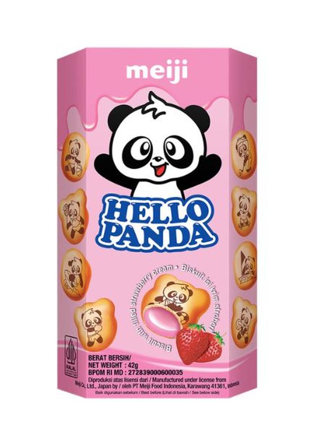 Meiji Hello Biscuit With Filled Strawberry Cream 42g