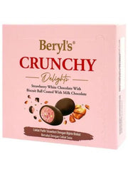 Beryl's Almond Coated With Dark Chocolate Crunchy Delights Strawberry White Chocolate With Biscuit Ball Coated With Milk Chocolate