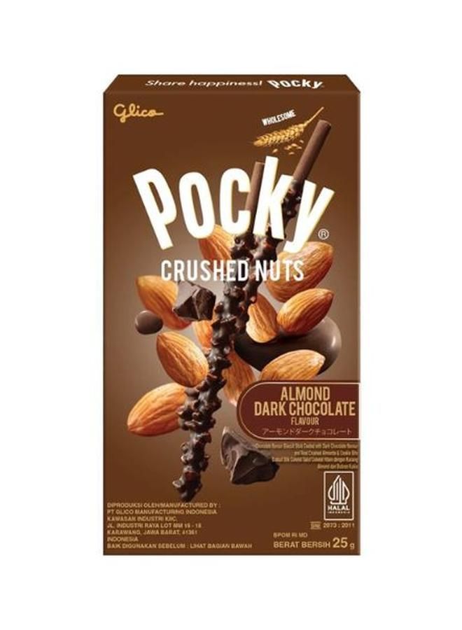 Pocky Biscuit Stick With Crushed Nuts Almond Dark Chocolate 25Gr