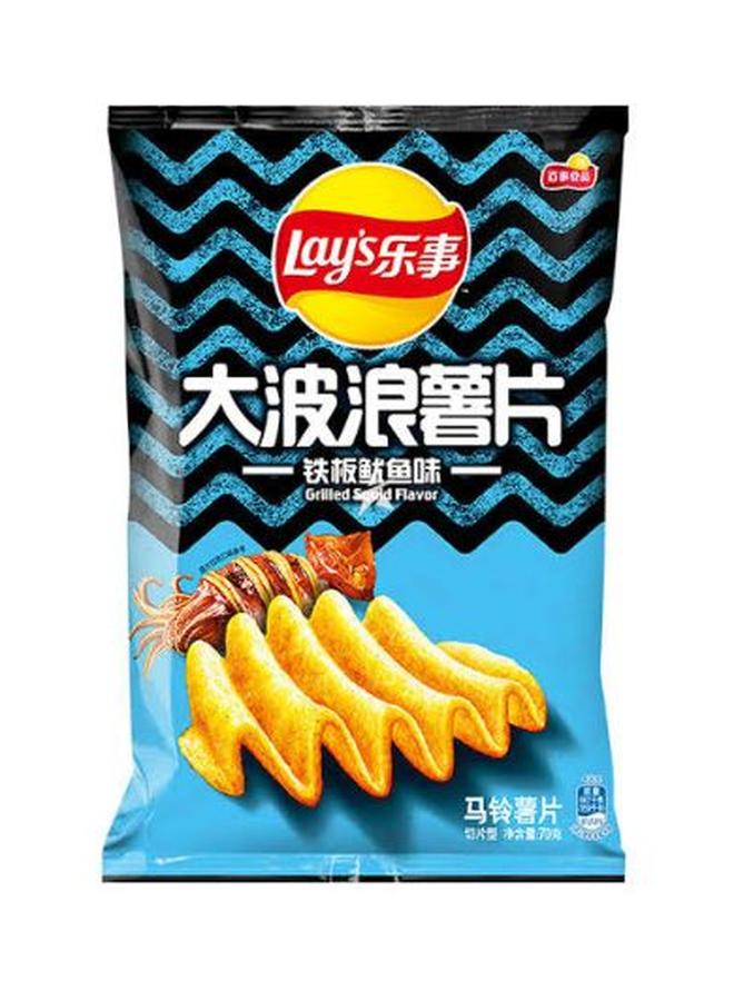 Lay's Big Wave Potato Chips Squid Flavor 70G